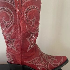 Lane Boots Red Lovesick Western Cowboy Size 11